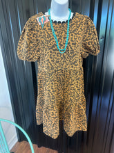 Leopard Puff Sleeve Dress