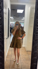 Leopard Puff Sleeve Dress