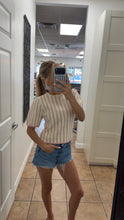 Striped Puff Sleeve Top