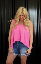 Pink High Low Tank Top